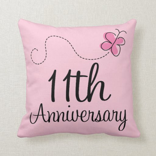 11Th Anniversary Gift Ideas
 11th Anniversary Celebration Gift butterfly Pillow