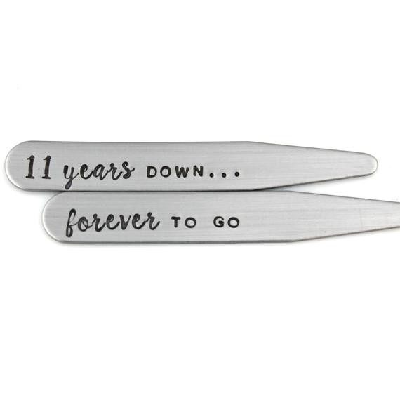 11Th Anniversary Gift Ideas
 11th ANNIVERSARY HUSBAND Gift Stainless Steel Collar Stays
