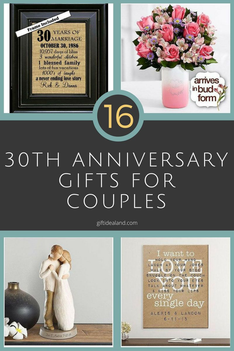 30th Wedding Anniversary Gifts
 20 Best 30th Wedding Anniversary Gift Ideas for Couples