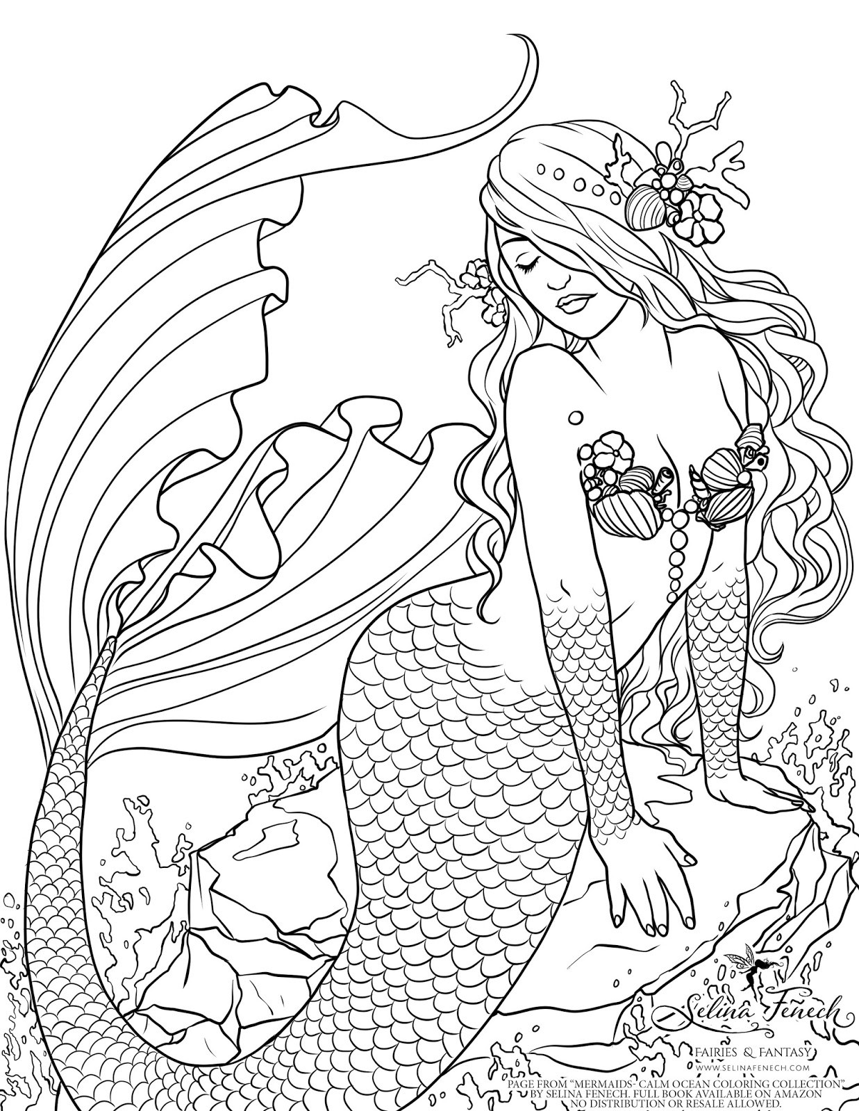 Adult Mermaid Coloring Pages
 Enchanted Designs Fairy & Mermaid Blog Free Mermaid