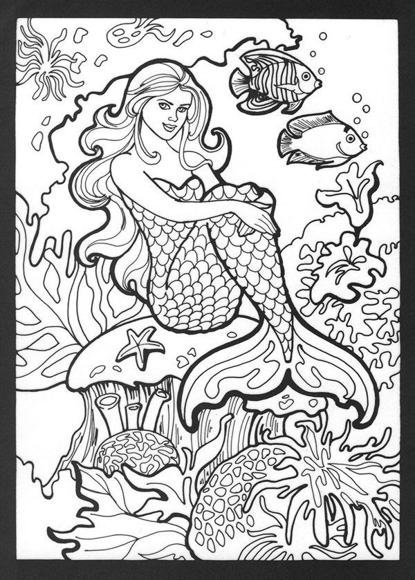 Adult Mermaid Coloring Pages
 Mermaid Coloring Pages for Adults Best Coloring Pages