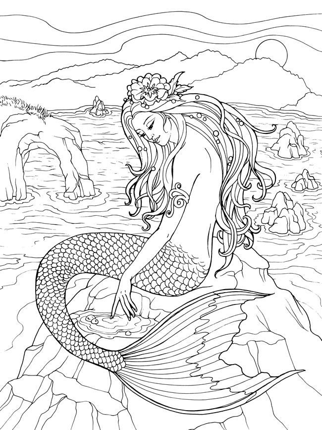 Adult Mermaid Coloring Pages
 Wel e to Dover Publications … Coloring pages