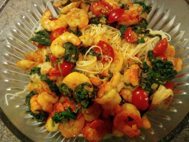 Angel Hair Pasta And Shrimp
 Angel Hair Pasta With Shrimp And Spinach Recipe Food