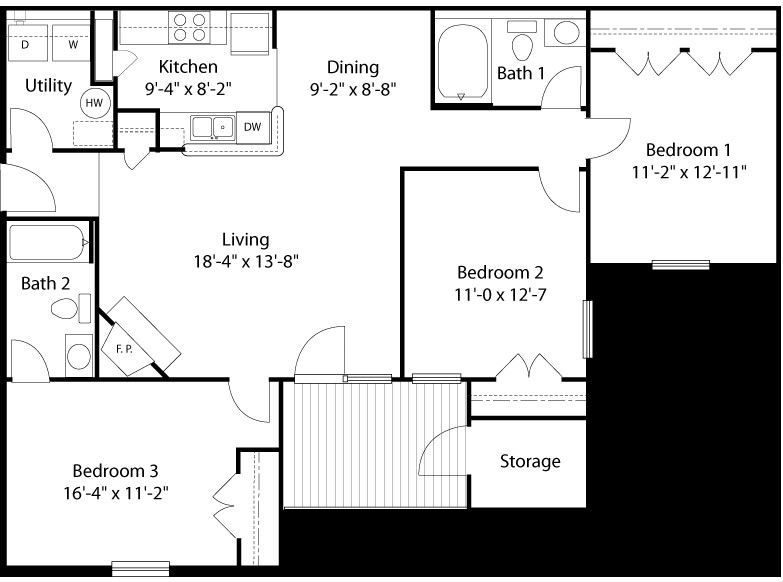 Average Bedroom Dimensions
 Glade Creek Roanoke VA Apartments