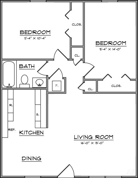 Average Bedroom Dimensions
 Westwood Apartments Evansville IN