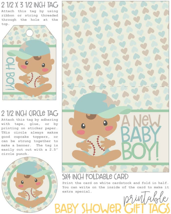 Baby Shower Gift Tags Printable
 Baby Shower Card and Gift Tag Free Printable Mom vs