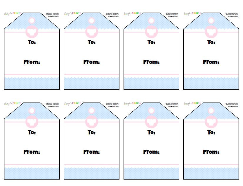 Baby Shower Gift Tags Printable
 Free Baby Shower Gift Tags The Cards We Drew