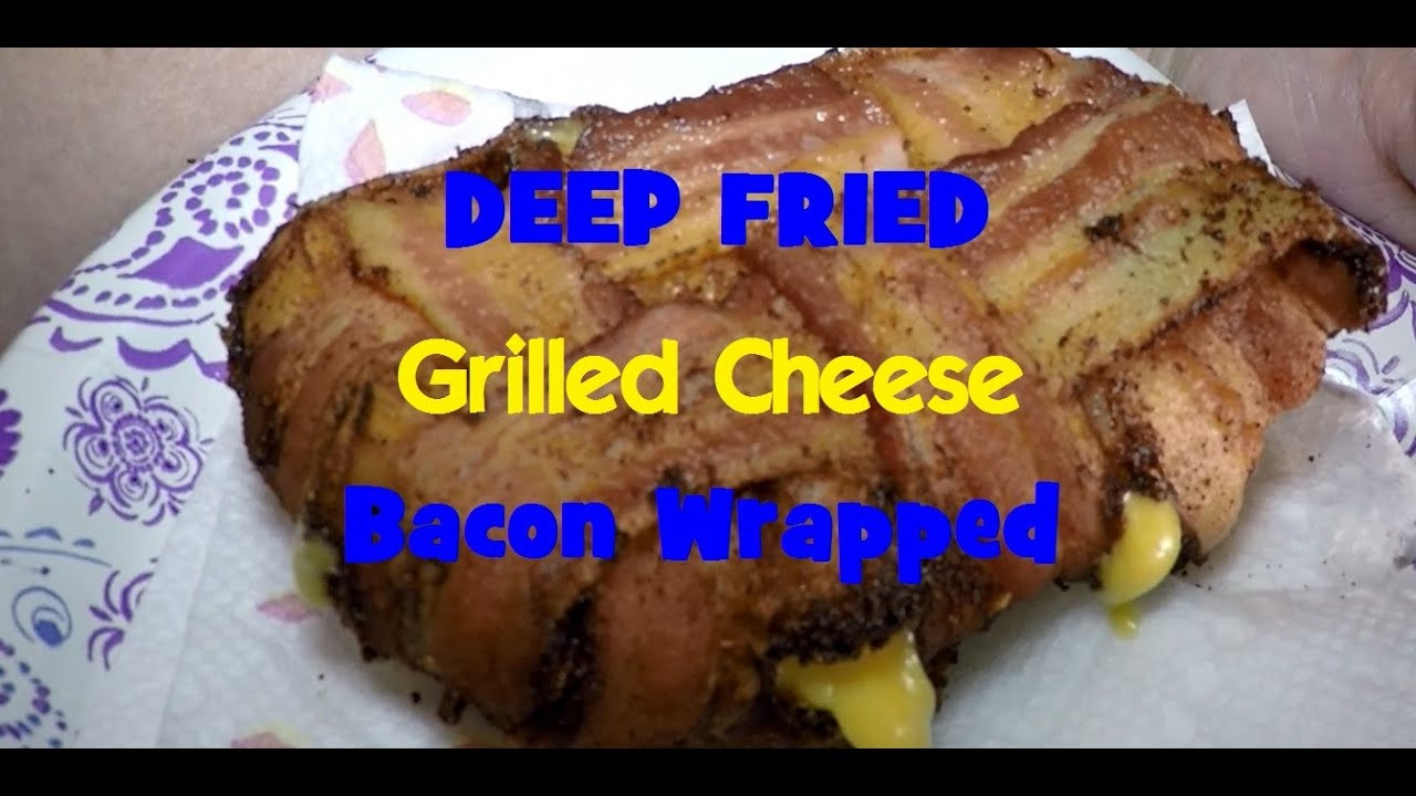 Bacon Wrapped Grilled Cheese Sandwiches
 DEEP FRIED BACON Wrapped Grilled Cheese Sandwich