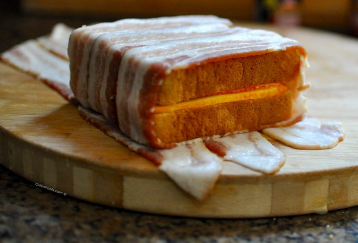 Bacon Wrapped Grilled Cheese Sandwiches
 Bacon Wrapped Grilled Cheese