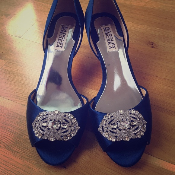 Badgley Mischka Blue Wedding Shoes
 off Badgley Mischka Shoes Badgley Mischka blue satin
