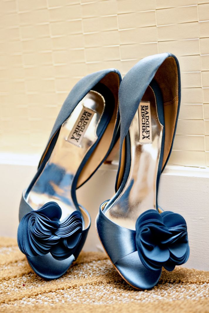 Badgley Mischka Blue Wedding Shoes
 Bold Wedding Shoes for Your White Wedding