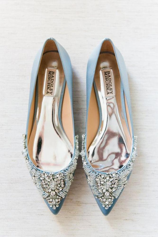 Badgley Mischka Blue Wedding Shoes
 15 Flat Wedding Shoes To Dance All Night