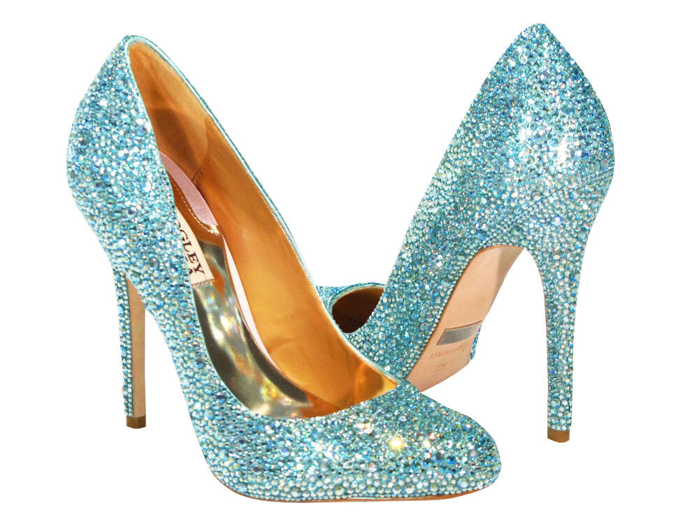 Badgley Mischka Blue Wedding Shoes
 NIB Badgley Mischka Blue Swarovski Crystal Wedding Shoes