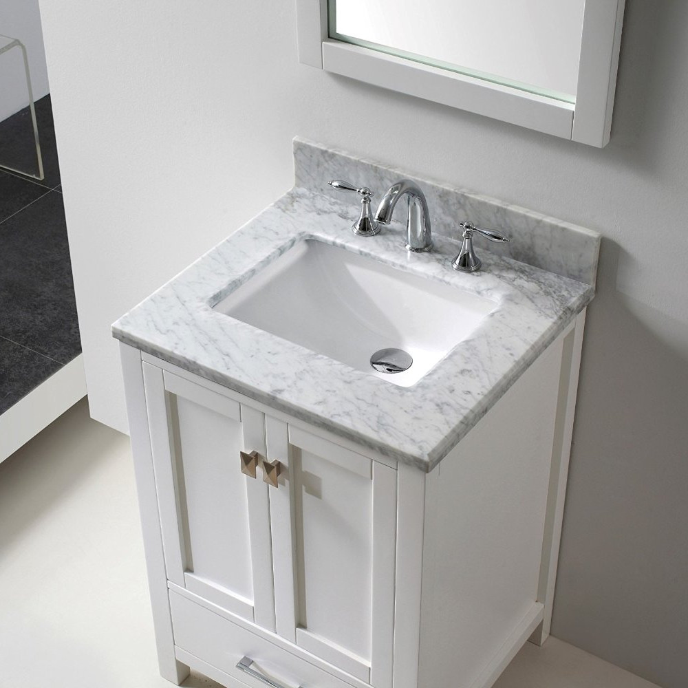 Bathroom Vanity Made In Usa
 Eviva Aberdeen 24 In Transitional White Bathroom Vanity
