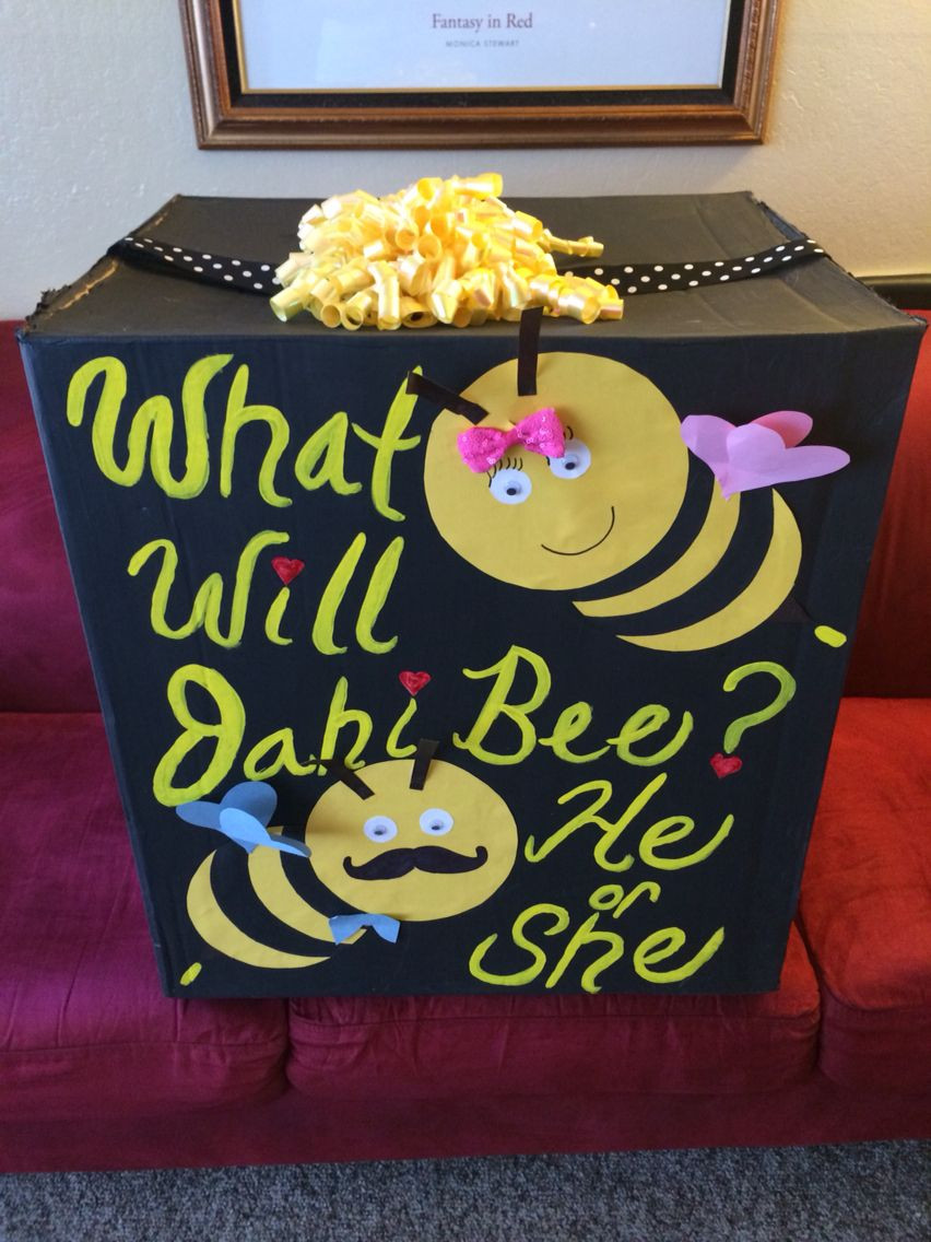Bee Gender Reveal Party Ideas
 "What will it bee" gender reveal box