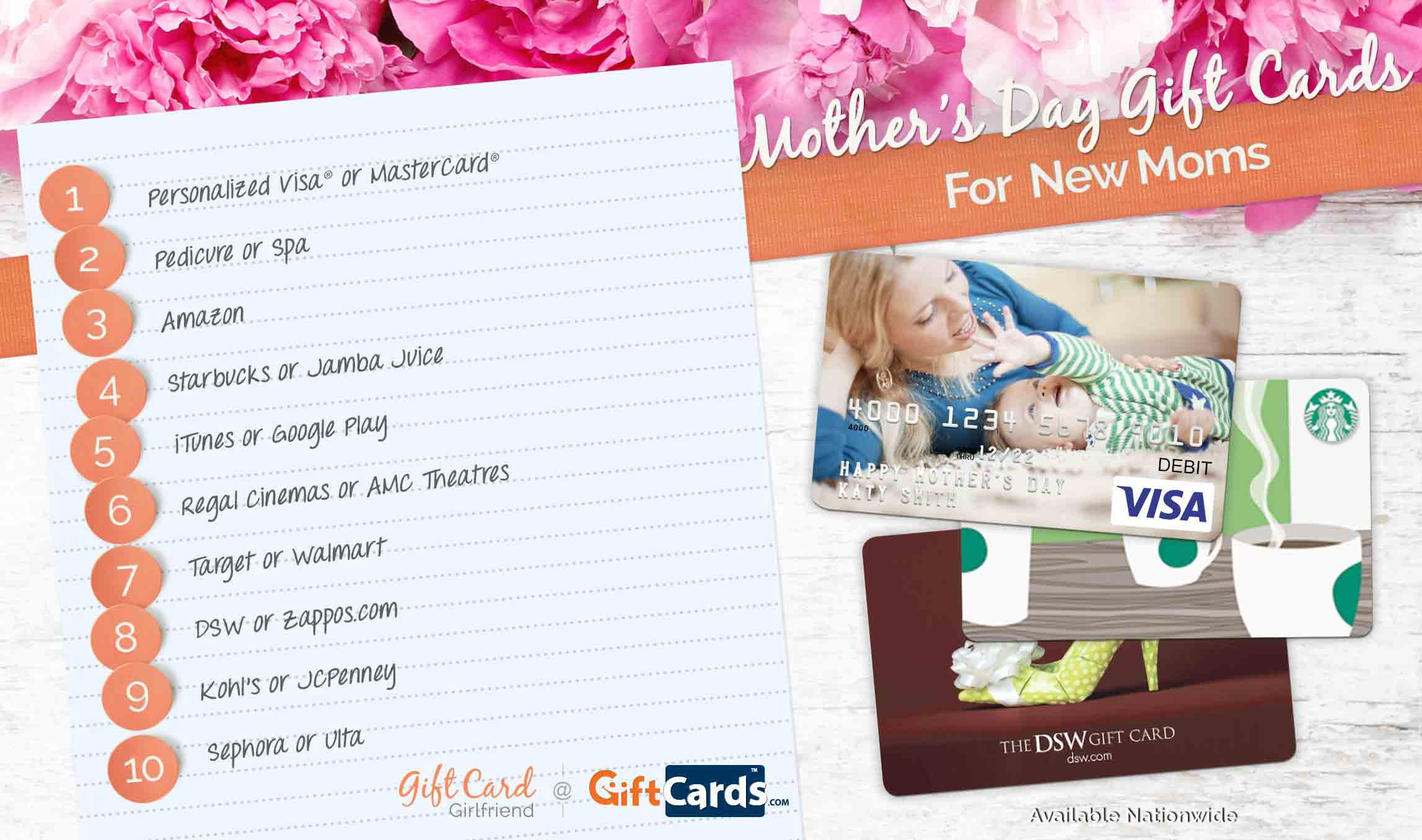 Best Mothers Day Gifts For New Moms
 Top 10 Mother s Day Gift Cards for New Moms