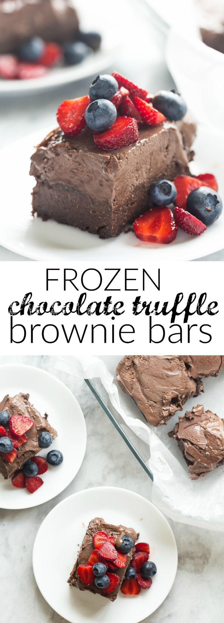 Beverages &amp; Frosty Dairy Desserts
 Frozen Chocolate Truffle Brownie Bars Vegan Gluten Free