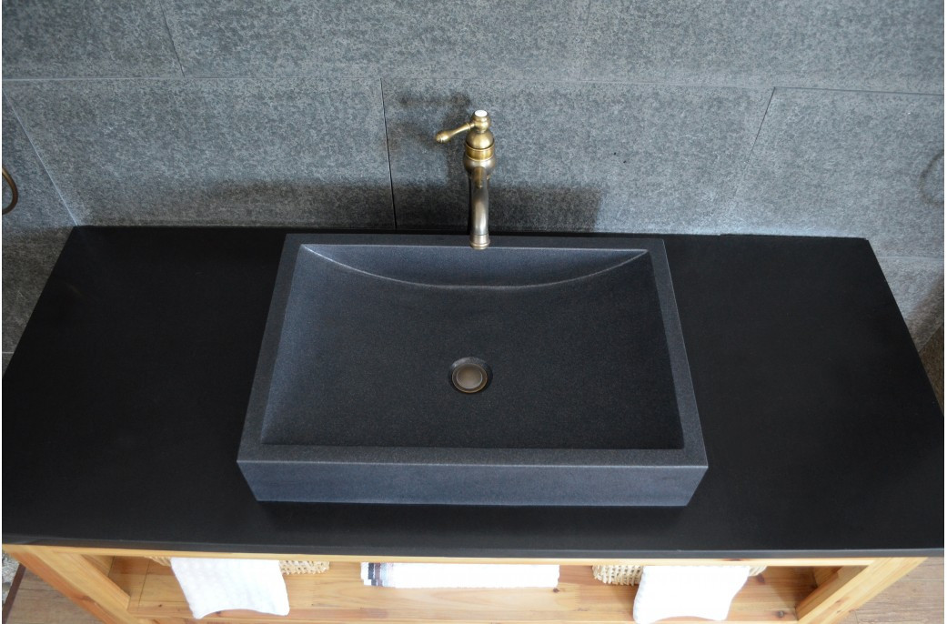 Black Bathroom Sink
 Luxurious shanxi black granite TORRENCE SHADOW 24"x16