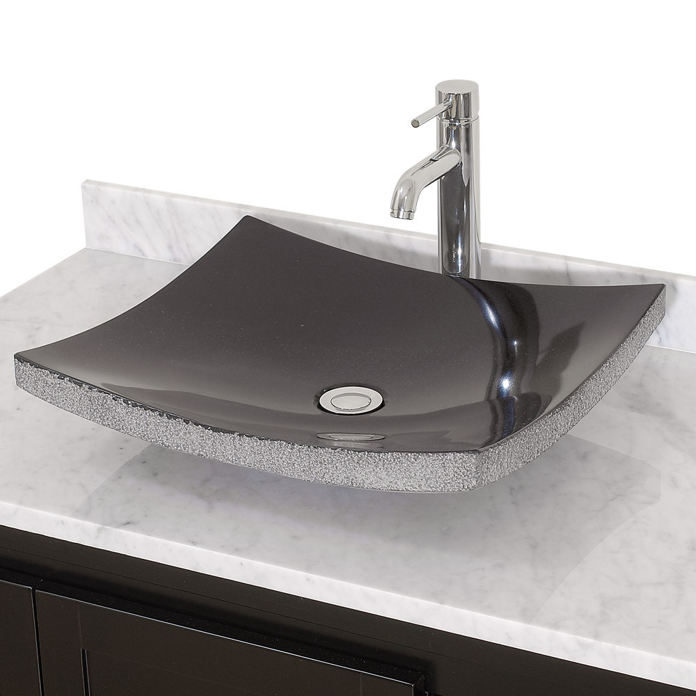 Black Bathroom Sink
 Altair Vessel Sink by Wyndham Collection Black Granite