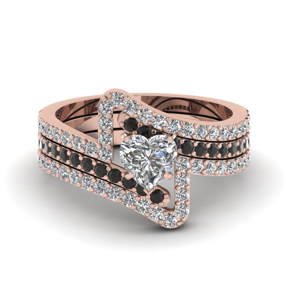 Black Diamond Engagement Ring Sets
 Explore Our Black Diamond Trio Wedding Ring Sets