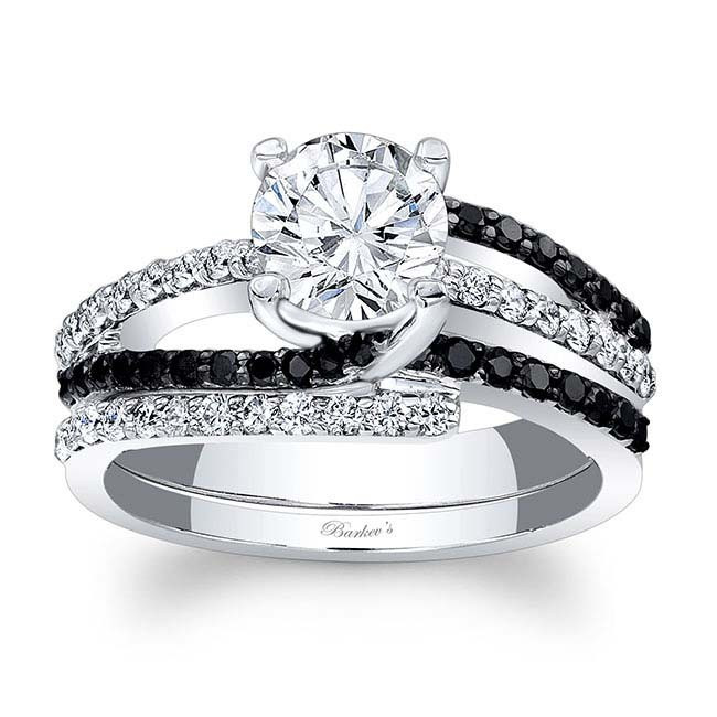 Black Diamond Engagement Ring Sets
 Barkev s Black Diamond Bridal Set 7677SBK