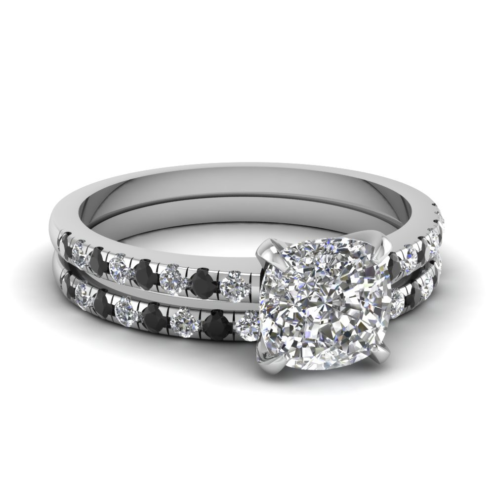 Black Diamond Engagement Ring Sets
 Black And White Diamond Engagement Ring Sets