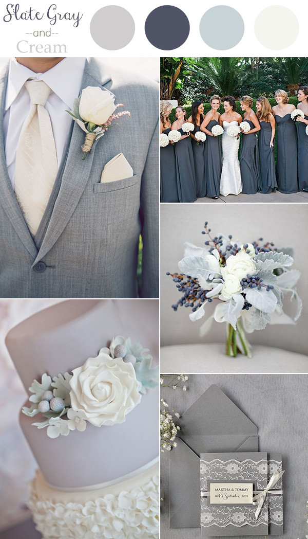Blue And Grey Wedding Colors
 Wedding Color Palette
