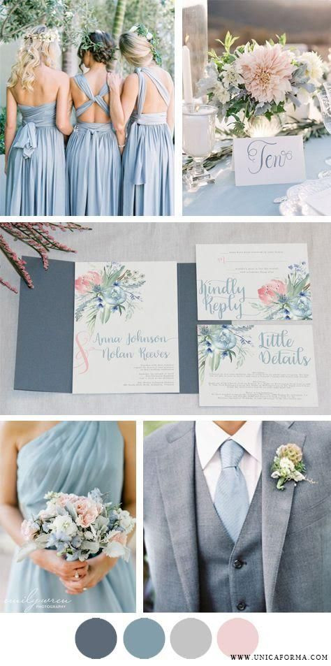 Blue And Grey Wedding Colors
 wedding color pallette in 2019