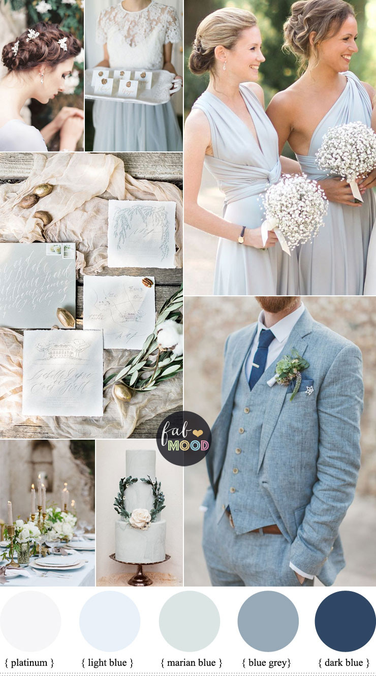 Blue And Grey Wedding Colors
 Light Blue Grey Wedding Colors vision for an elegant wedding