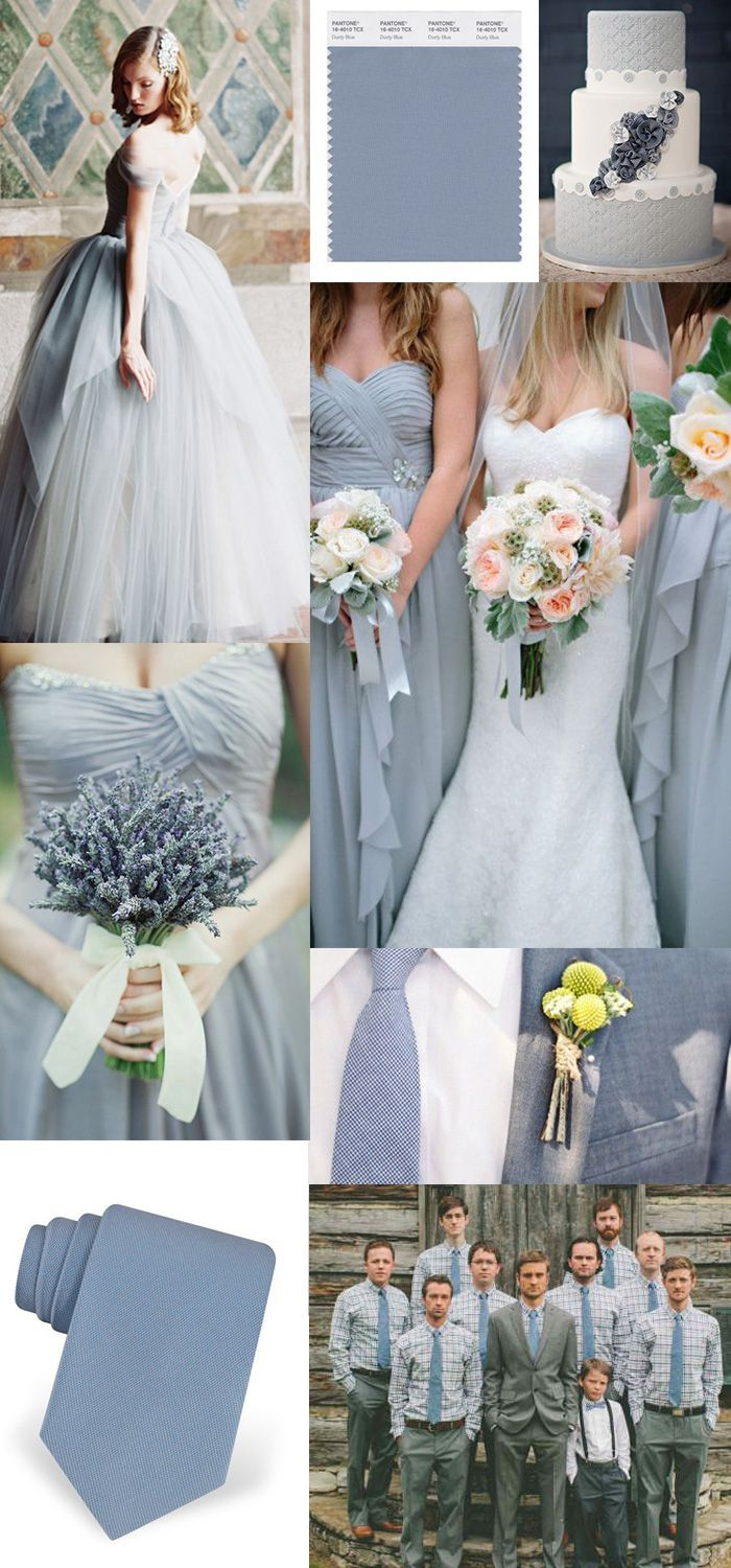 Blue And Grey Wedding Colors
 Wedding Inspiration in Dusty Blue