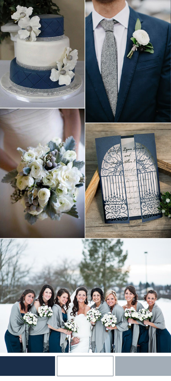 Blue And Grey Wedding Colors
 Top 10 Winter Wedding Color bos 2016