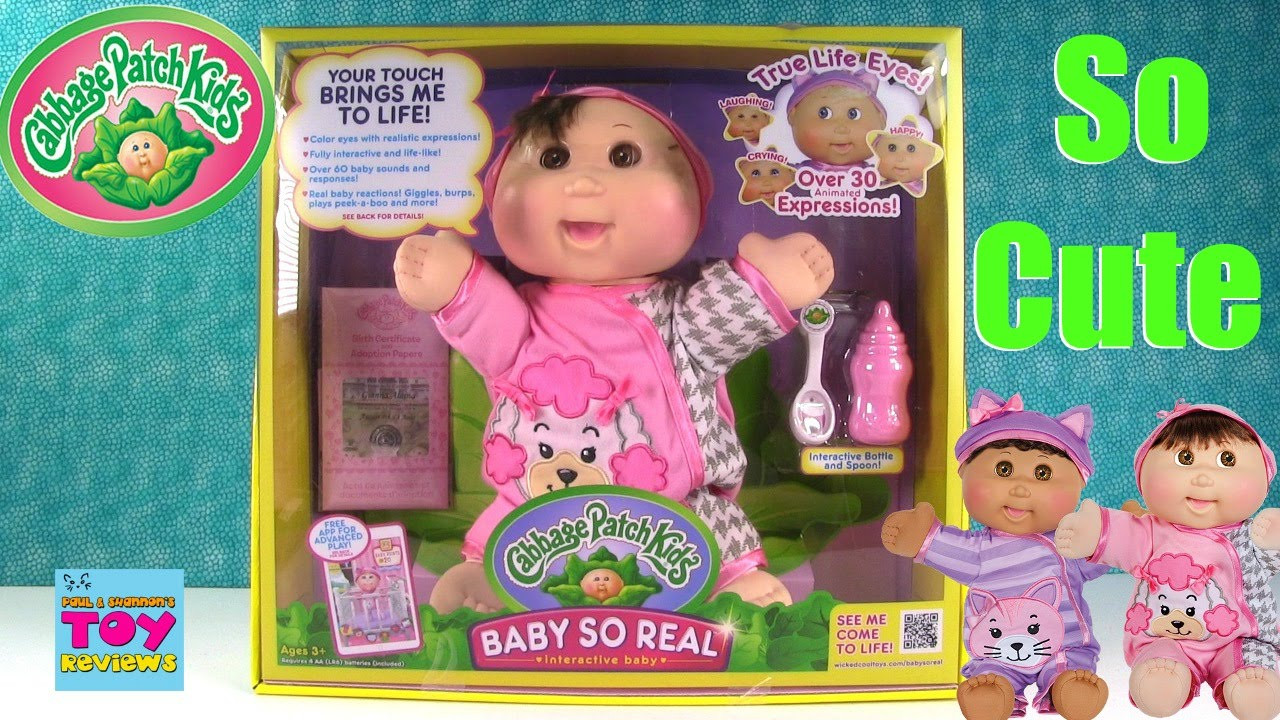 Cabbage Patch Baby So Real Reviews
 Cabbage Patch Baby So Real Interactive Baby Doll Unboxing