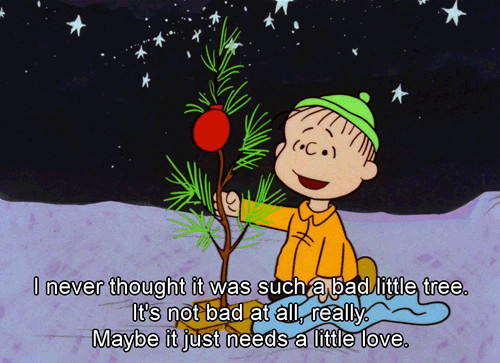Charlie Brown Christmas Quote
 Christmas tree