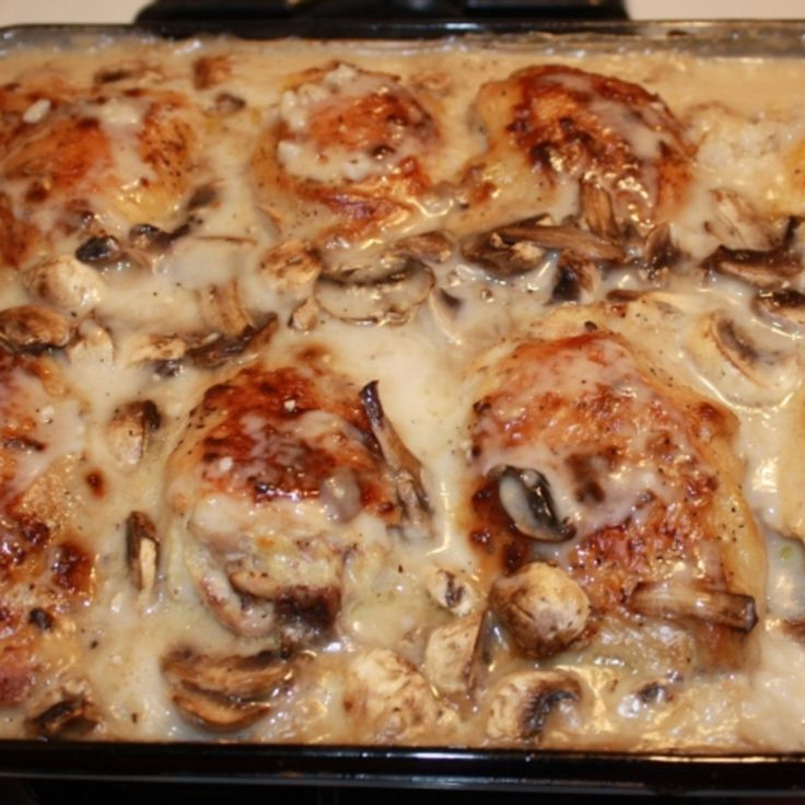 Chicken Thighs With Cream Of Mushroom Soup
 Smothered Chicken with Rice Recipe