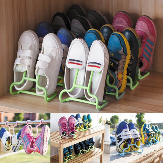 Childrens Shoe Storage
 2PCS Set Multi function Plastic Children Kids Shoes