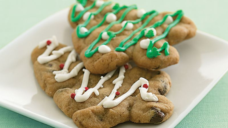 Christmas Choc Chip Cookies
 Chocolate Chip Holiday Tree Cookies cookie dough tub