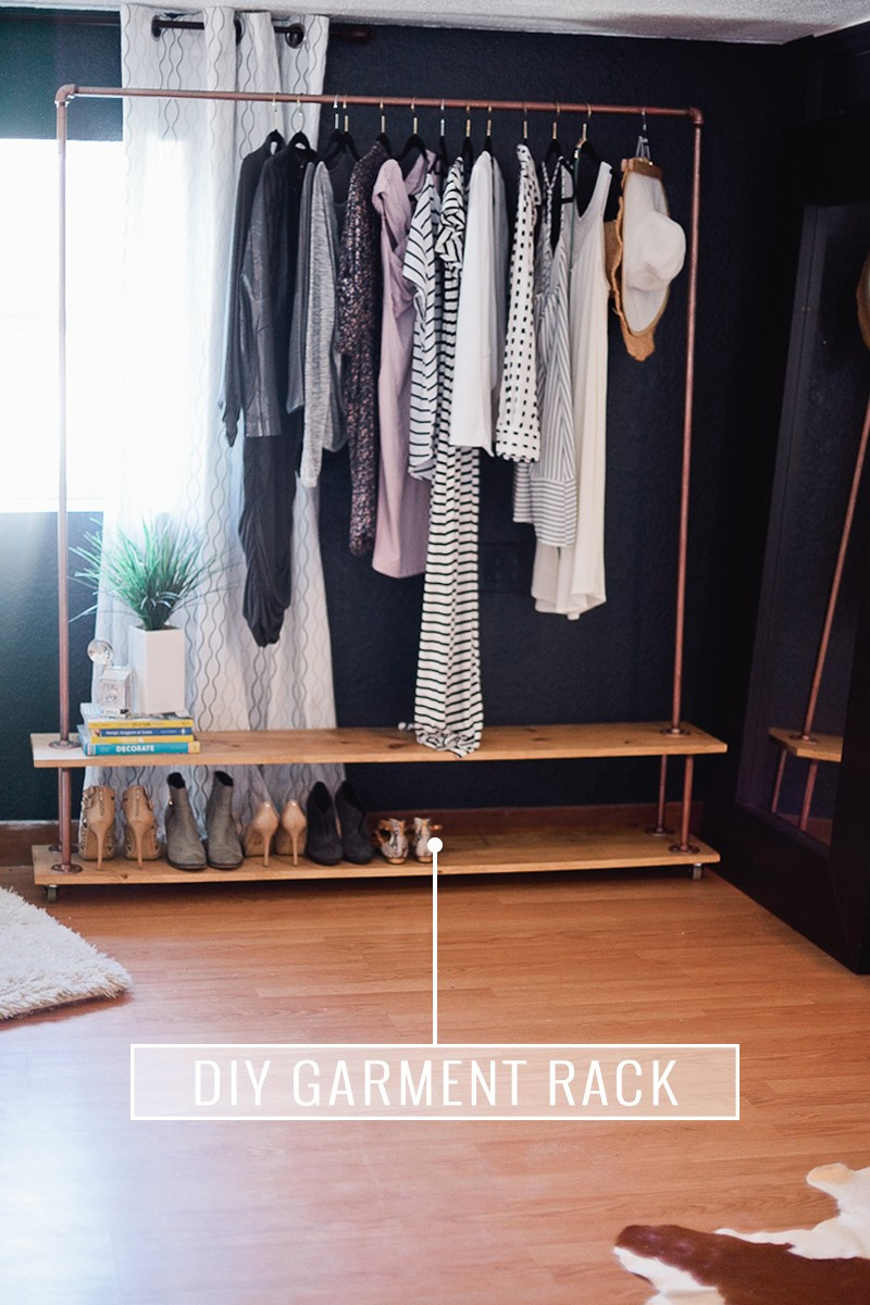 Clothing Racks DIY
 Rolling DIY Garment Rack for Your Wardrobe