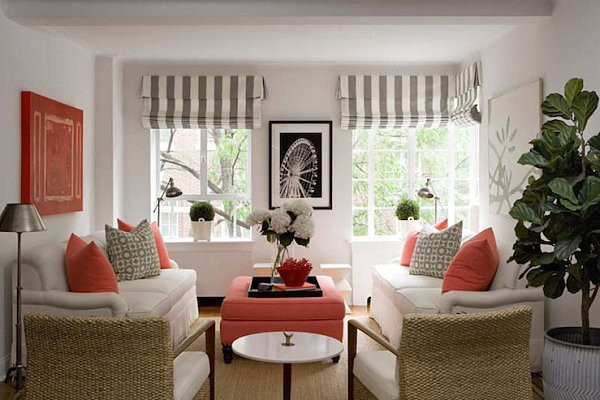 Coral Living Room Decor
 Decorating with Shades of Coral
