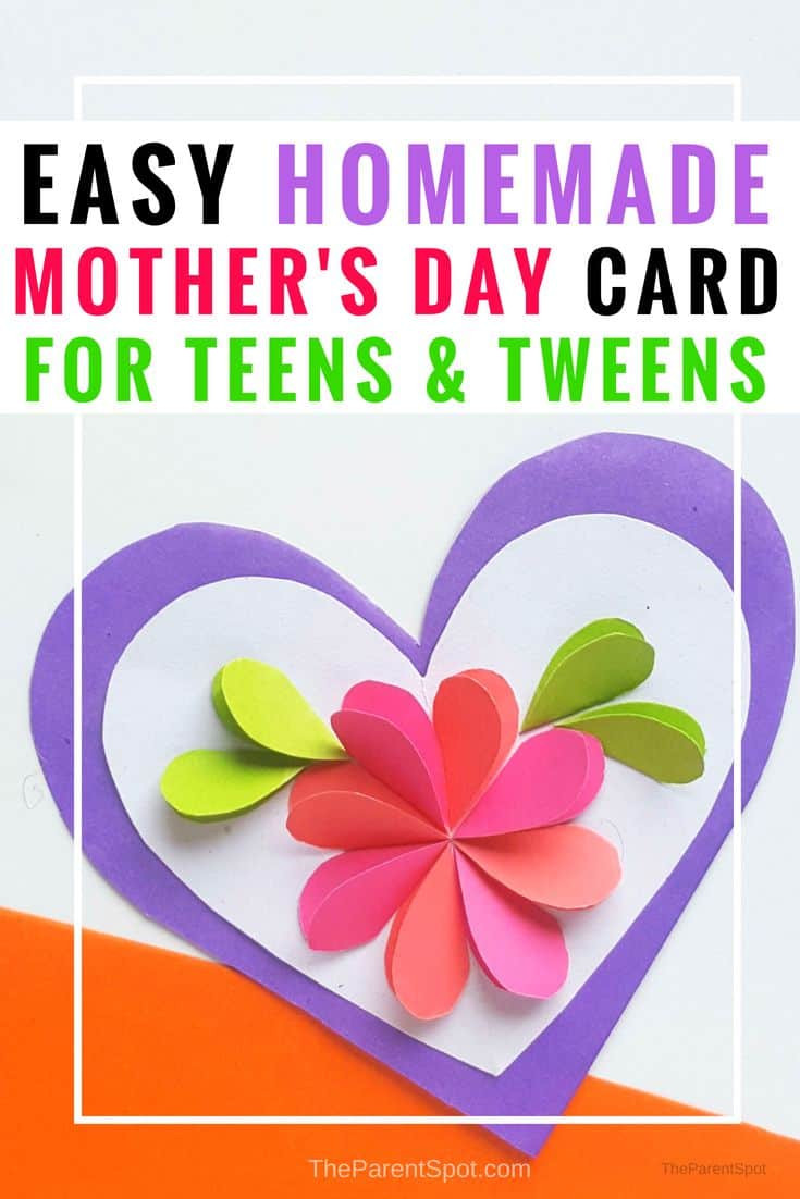 Crafts For Mother's Day
 Easy Paper Heart Card Mother s Day Craft for Teens