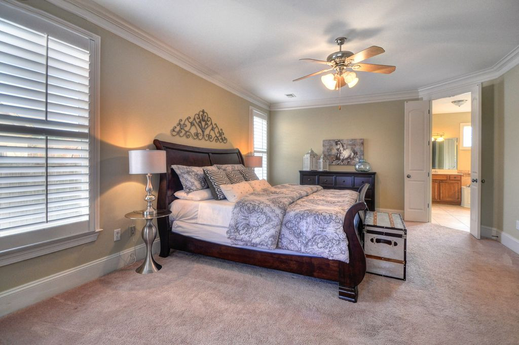 Crown Molding In Master Bedroom
 Master Bedroom with High ceiling & Crown molding in
