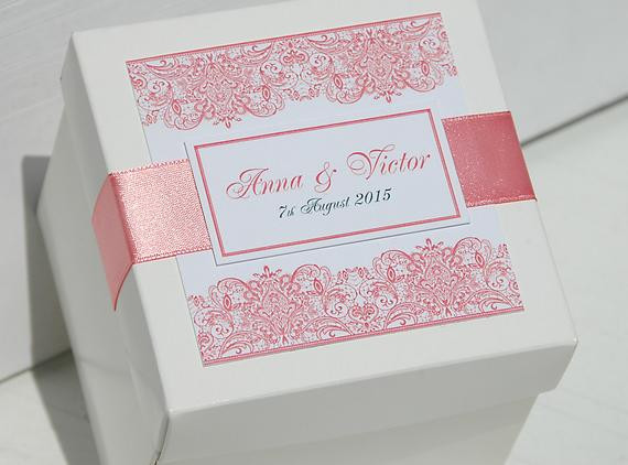 Custom Wedding Favors
 20 Custom Wedding favor Boxes with satin ribbon by