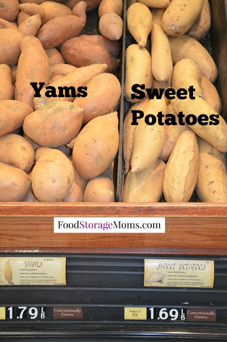 Difference Between Yams And Sweet Potato
 Yams Versus Sweet Potatoes Food Storage Moms