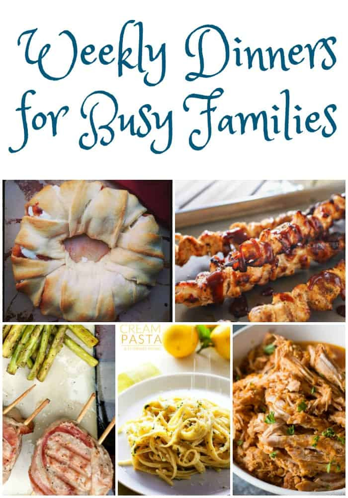 Dinner Ideas For The Family
 Weekly Dinner Ideas For Busy Families Weekly Meal Plan