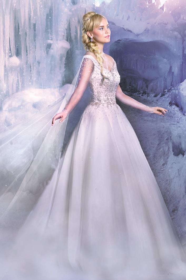Disney Inspired Wedding Gowns
 Elsa Wedding Dress from Alfred Angelo Disney Fairy Tale