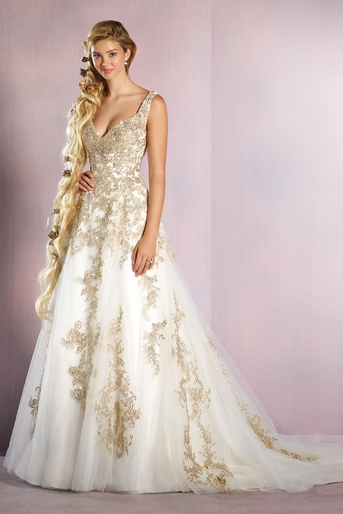 Disney Inspired Wedding Gowns
 Rapunzel Wedding Dress from Alfred Angelo Disney Fairy