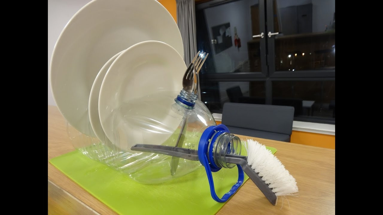 DIY Dish Rack
 DIY Dish Rack Upcycled Plastic Bottles