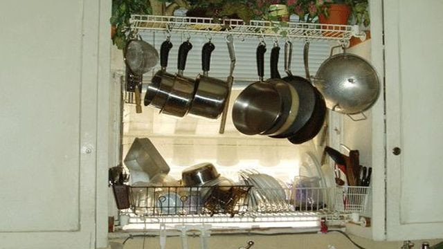 DIY Dish Rack
 Kitchen Pot Rack Over Sink pictures decorations