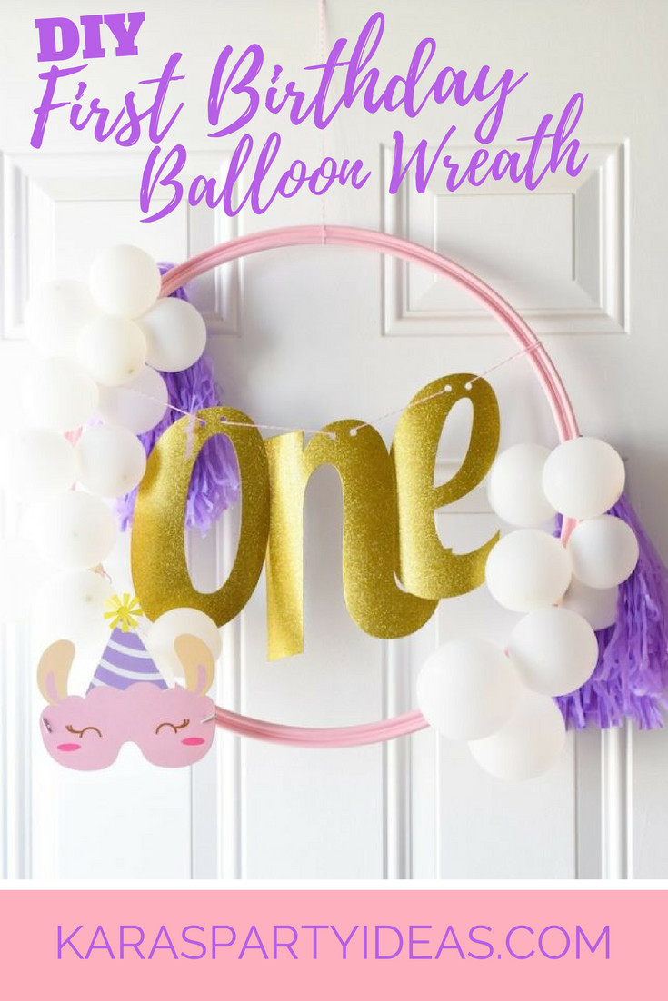 DIY First Birthday Gifts
 Kara s Party Ideas DIY First Birthday Balloon Wreath