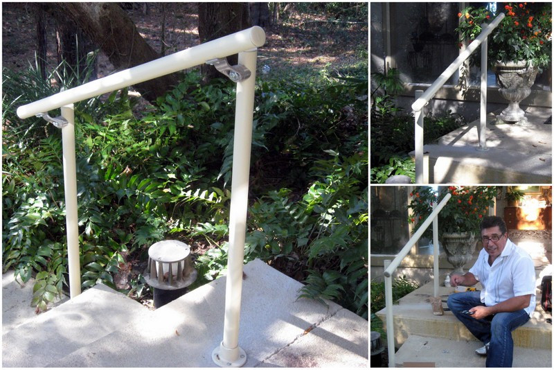 DIY Outdoor Stair Railing
 Installing your own DIY easy install simple handrail