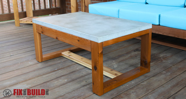 DIY Outdoor Table Top
 DIY Concrete Top Outdoor Coffee Table